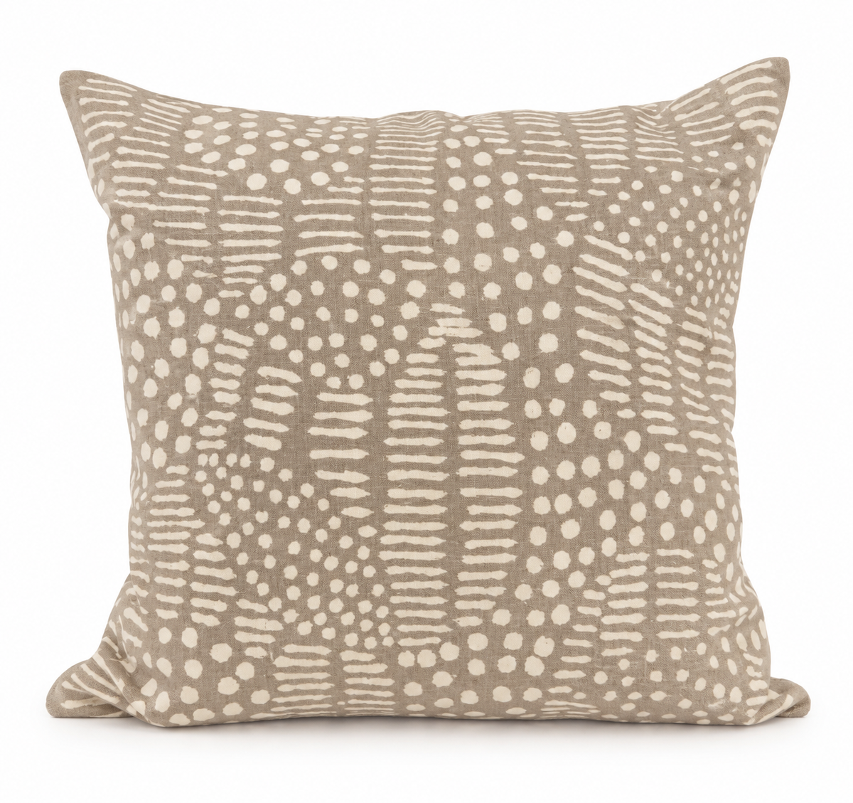 Coussin en coton naturel fait main - Carré 45 x 45