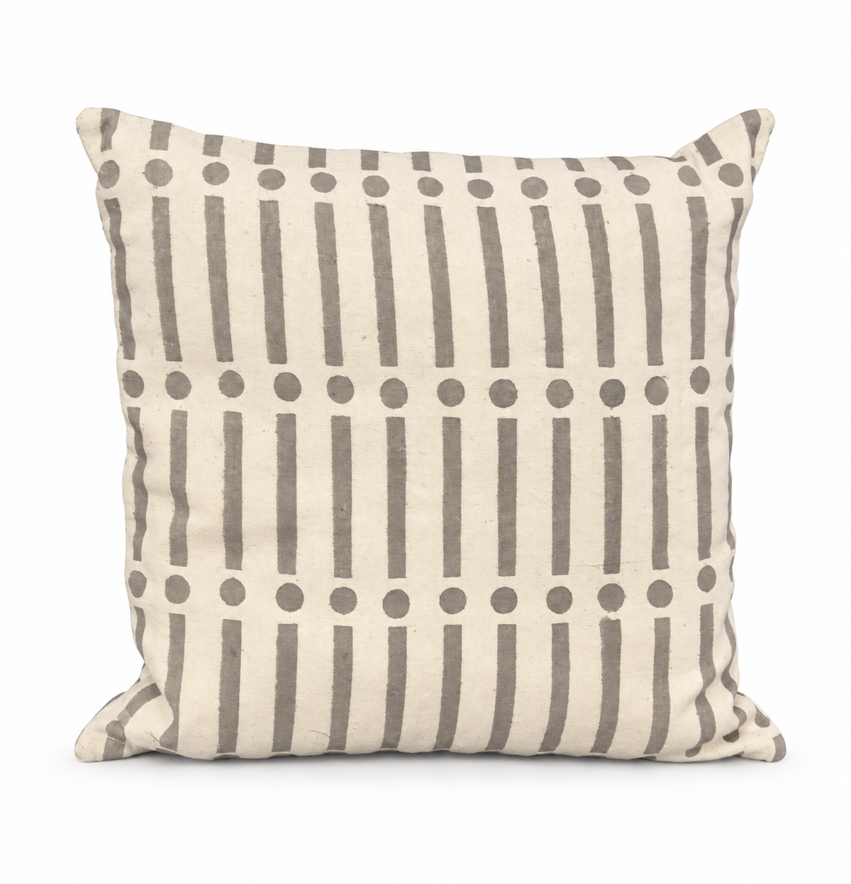 Coussin en coton naturel fait main - Carré 50 x 50