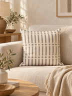 Coussin en coton naturel fait main - Carré 50 x 50
