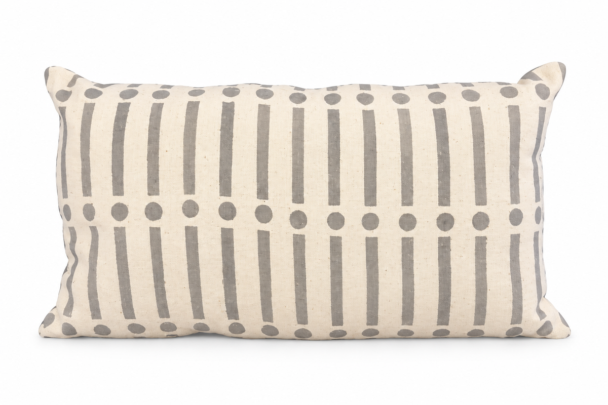 Coussin en coton naturel fait main - Rectangle