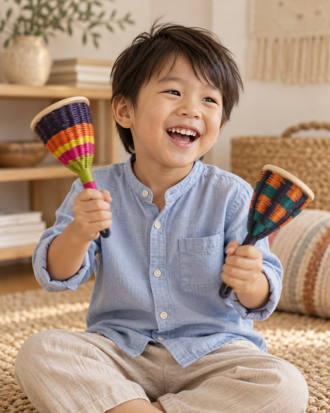 Maracas artisanales pour enfant