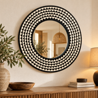 Miroir artisanal - noir et blanc