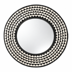 Miroir artisanal - noir et blanc