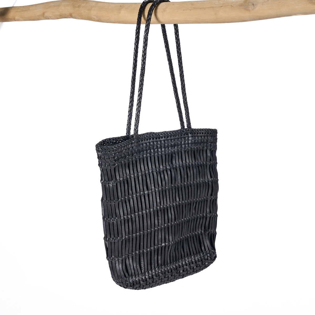 Grand sac cabas Haute en cuir - Noir - 36 cm