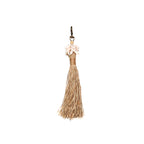 Porte-clés raphia et cauris - Naturel - 20 cm