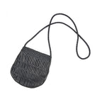 Sac bandoulière Sling en cuir - Noir - 20 cm
