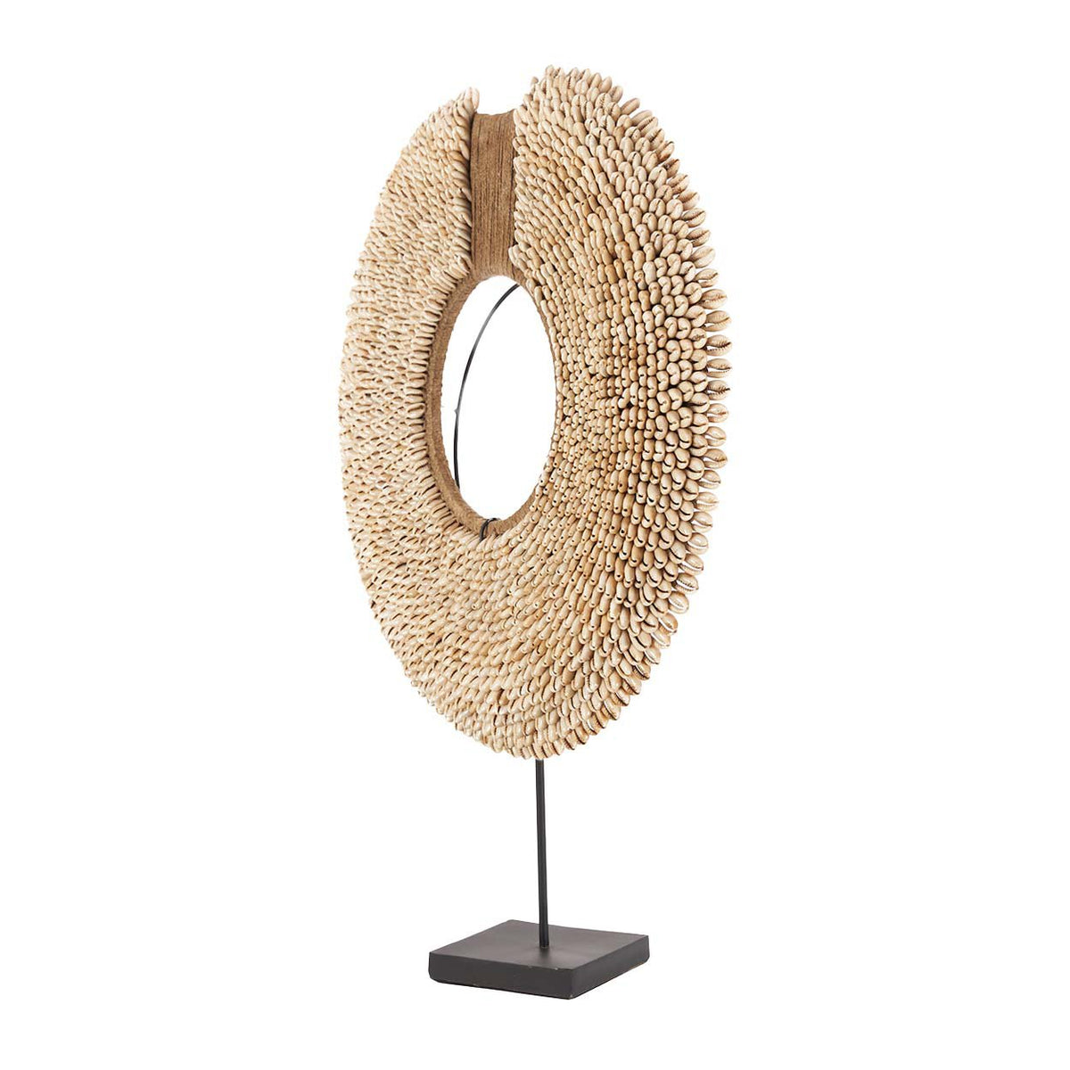 Décoration en coquillages sur socle – Naturel