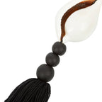 Porte-clés Togian coquillage - Noir et blanc - 25 cm