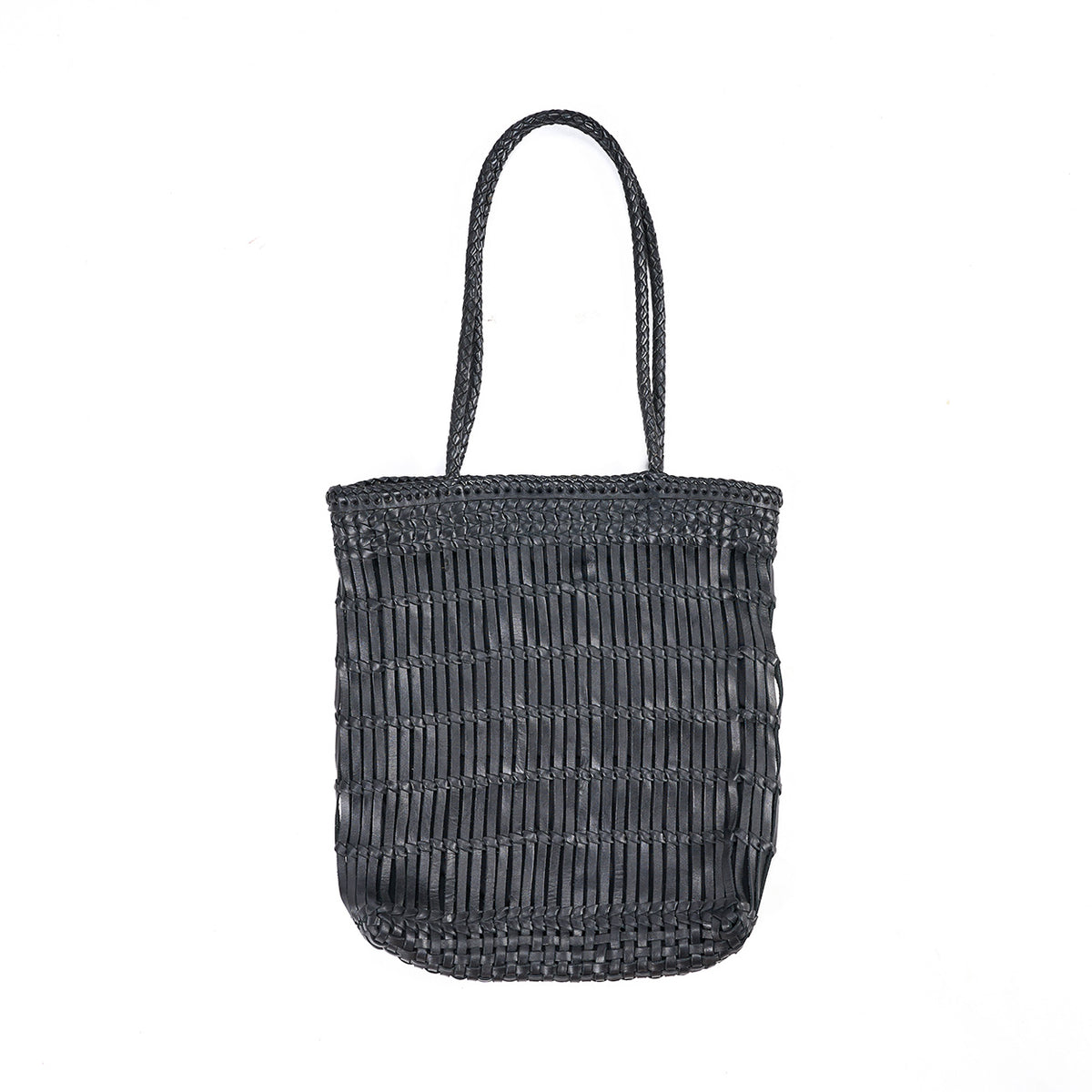 Grand sac cabas Haute en cuir - Noir - 36 cm