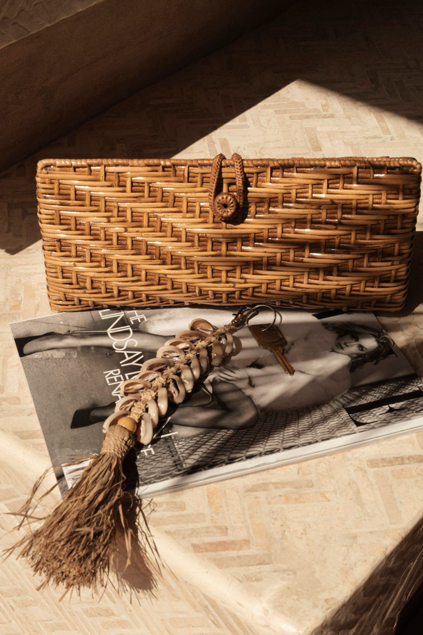Pochette Clutch-a-lot en rotin - Naturel - 28 cm