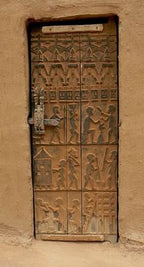 Porte de grenier Dogon ancienne