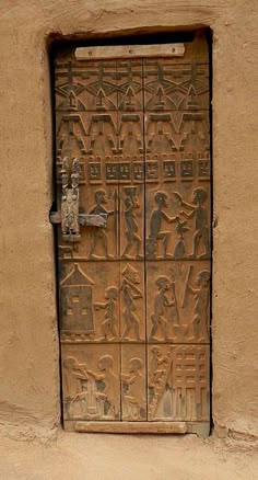 Porte de grenier Dogon ancienne