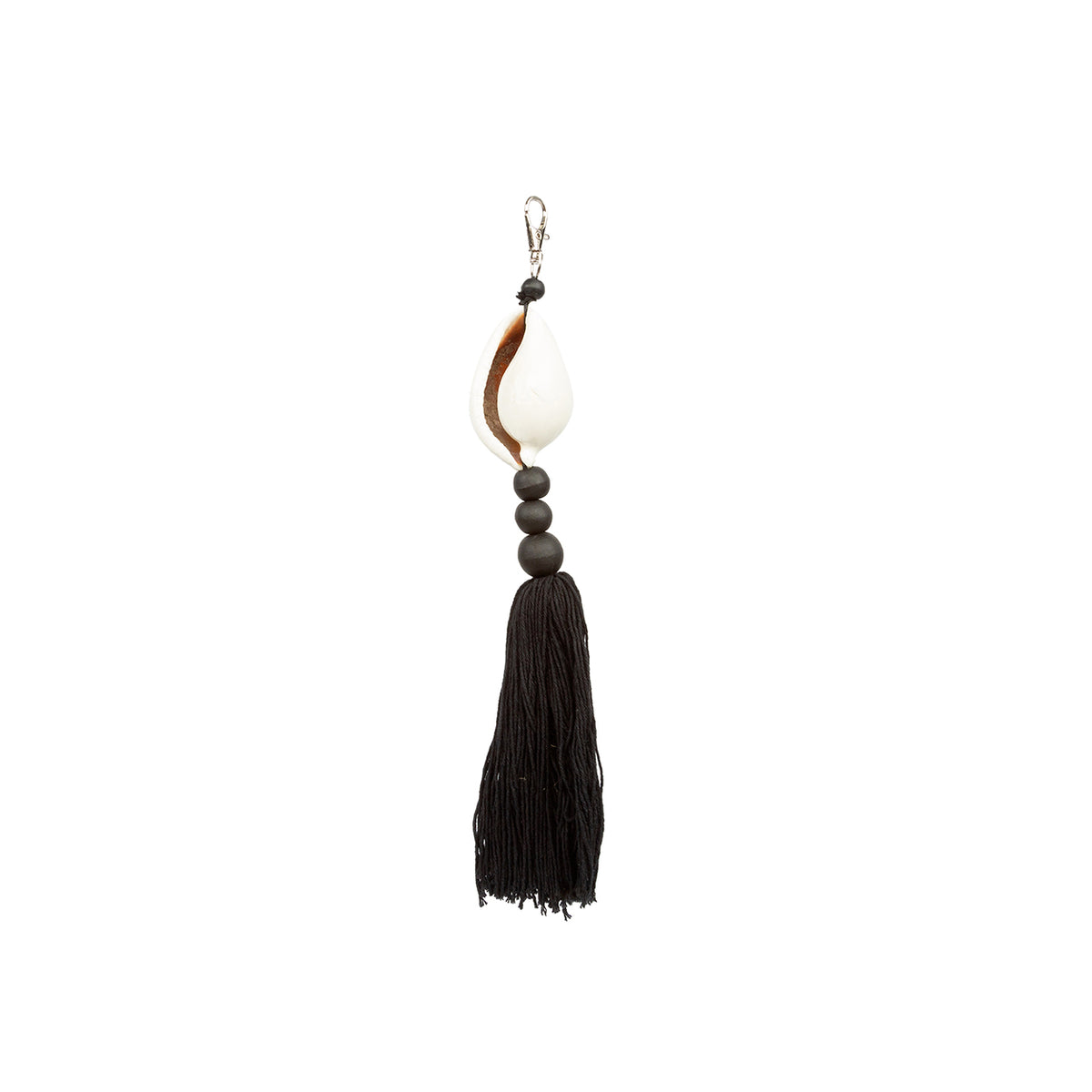 Porte-clés Togian coquillage - Noir et blanc - 25 cm