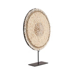 Décoration en coquillages sur socle – Blanc naturel