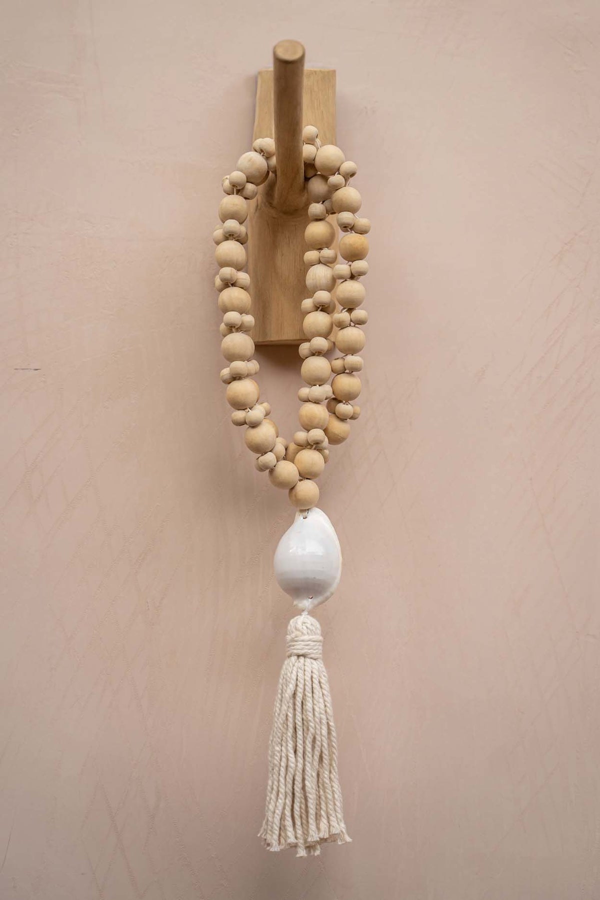 Crochet mural en teck – Naturel