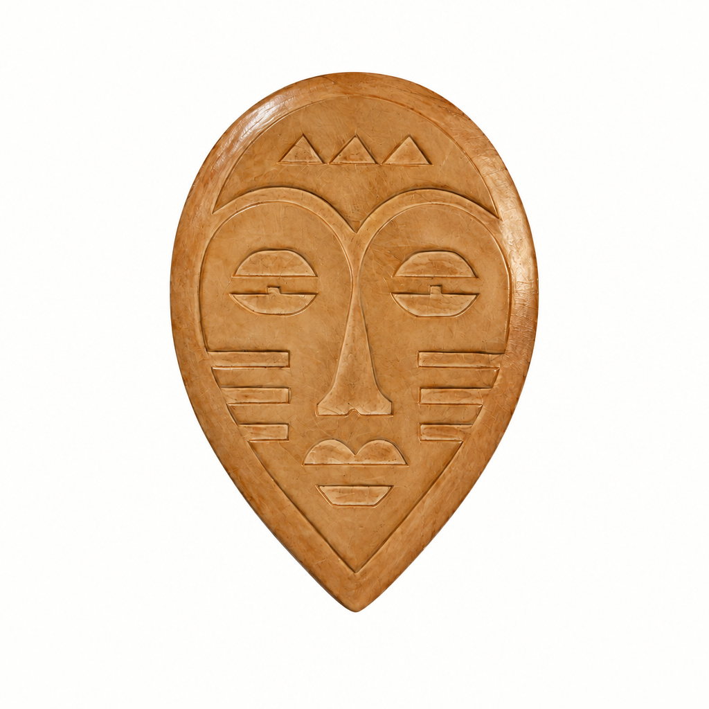 Masque en cuir naturel – Forme goutte