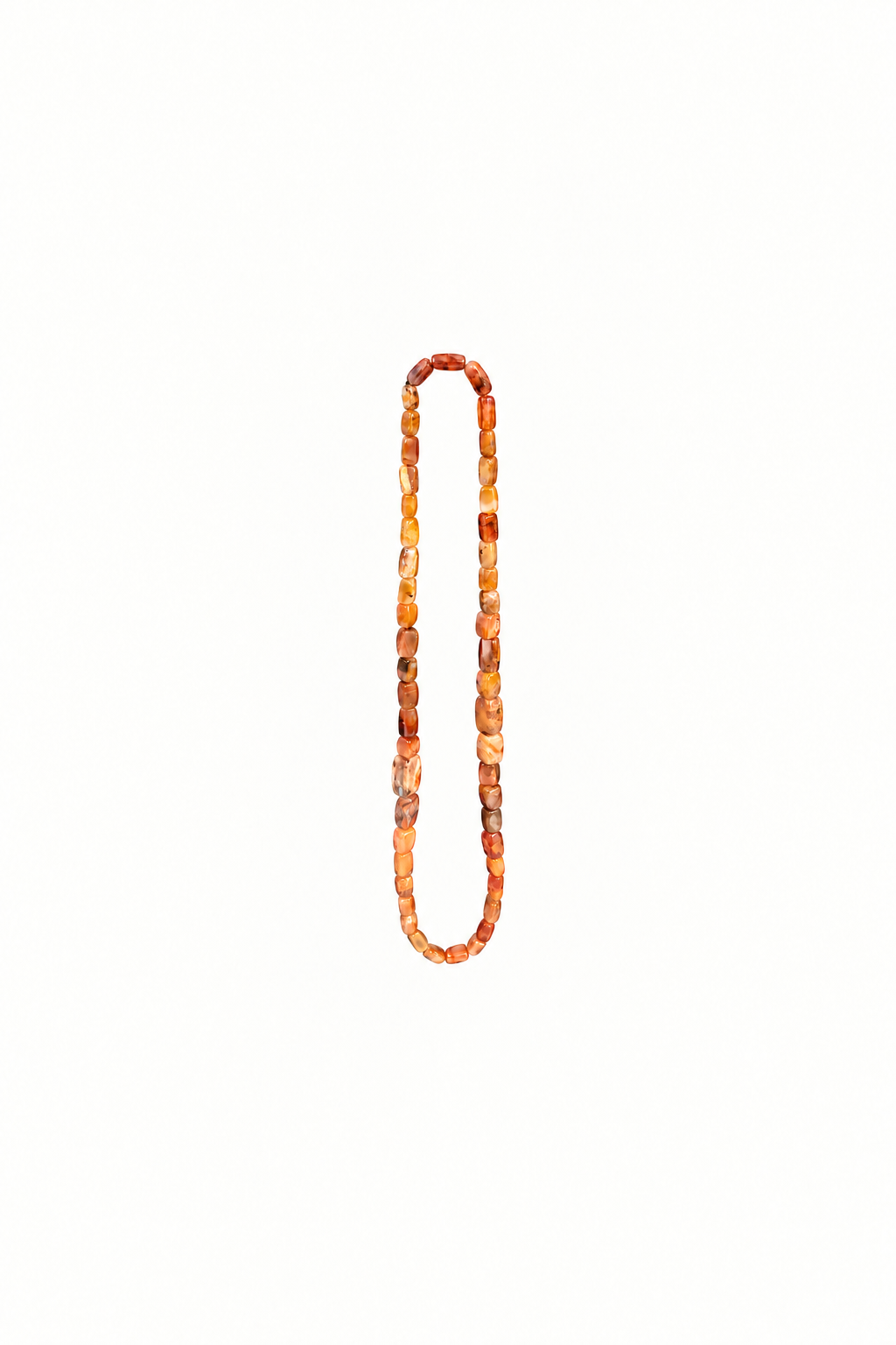 Variante du collier long en agate avec davantage d’espace